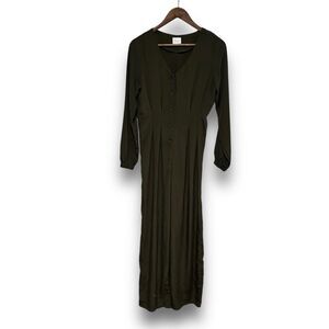 VILA‎ Women's Viarelyn Button Detail Jumpsuit Green Size 38 EU